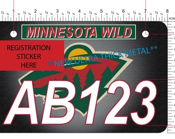 Minnesota Wild Custom ATV license plate  MN A.T.V./UTV **Free Shipping**