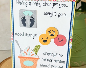 Wenskaart Mama to Be: Zwangerschapsproblemen babyshowerkaart