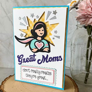 Super Mom Card, Super Hero Mom Card, kaart voor Moederdag, geweldige moeder Moederdagkaart, handgemaakte Moederdagkaart