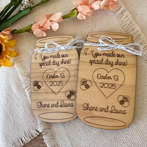 Mason Jar Wedding Favors, Mason Jar Favors, Mason Jar Wedding Magnets, Wedding Favor Magnet Mason Jar