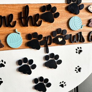 Paws Lettering 3d Sign Pet Paw Front Door Sign: Cat or Dog Welcome Decor - Etsy