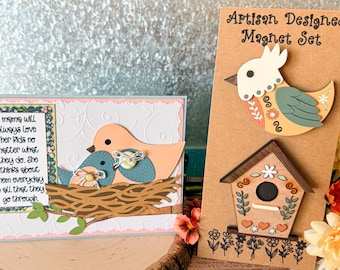 Tarjeta del Día de la Madre para amantes de las aves, tarjeta para entusiastas de la naturaleza para mamá