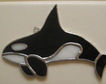 Glass Orca Sun Catcher