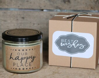 Housewarming Gift - New House Gift - First House Gift - First Place - Realtor Closing Gift -Congrats New Home -Moving Gift - Our Happy Place