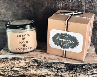 Teacher Candle - Teacher Thank You - Teacher Appreciation Gift - Teacher End of Year Gift - Teacher Graduation - Future Teacher Gift