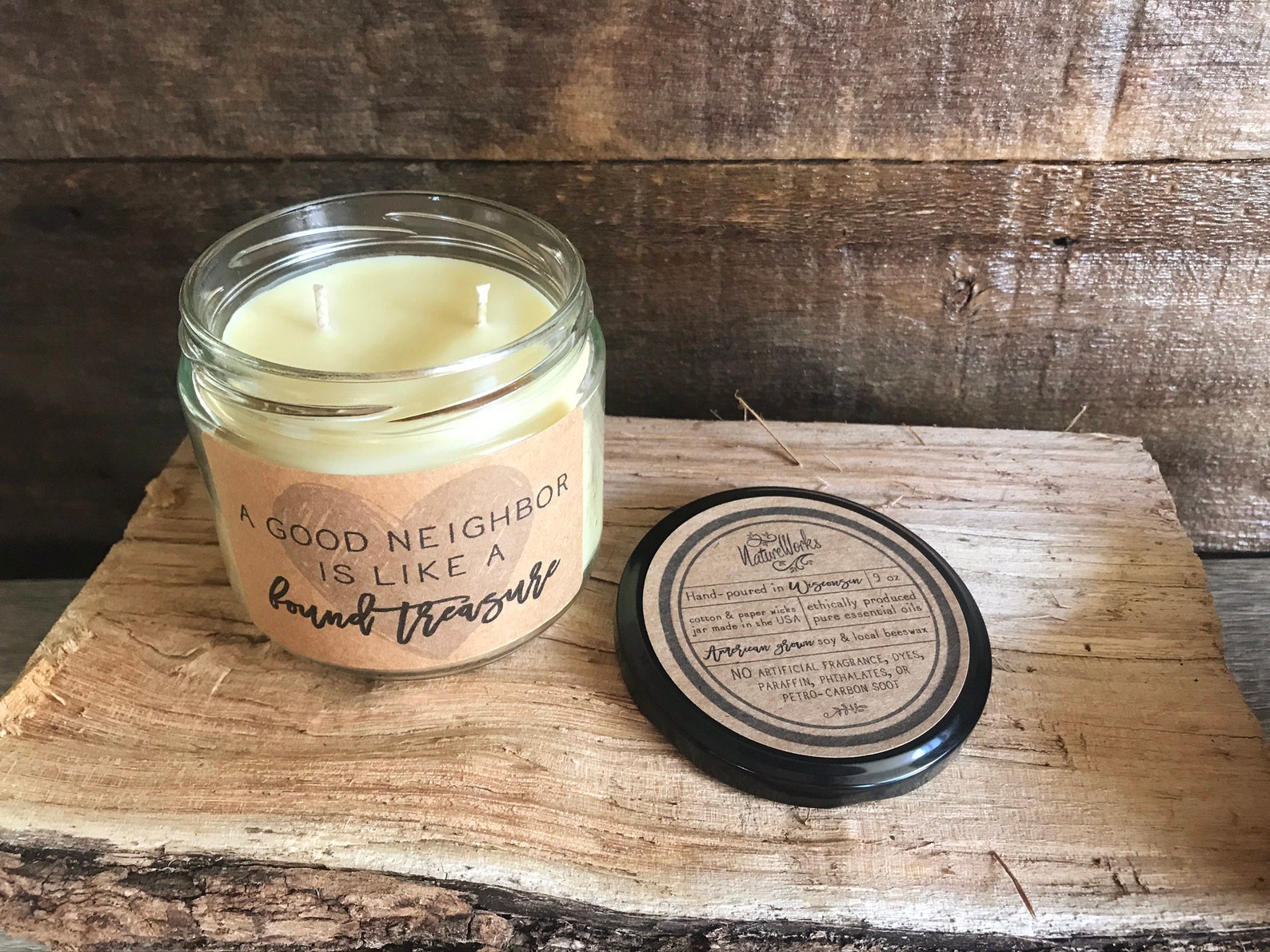 Neighbor Candle Thank You Neighbor Gift Good Neighbor Etsy