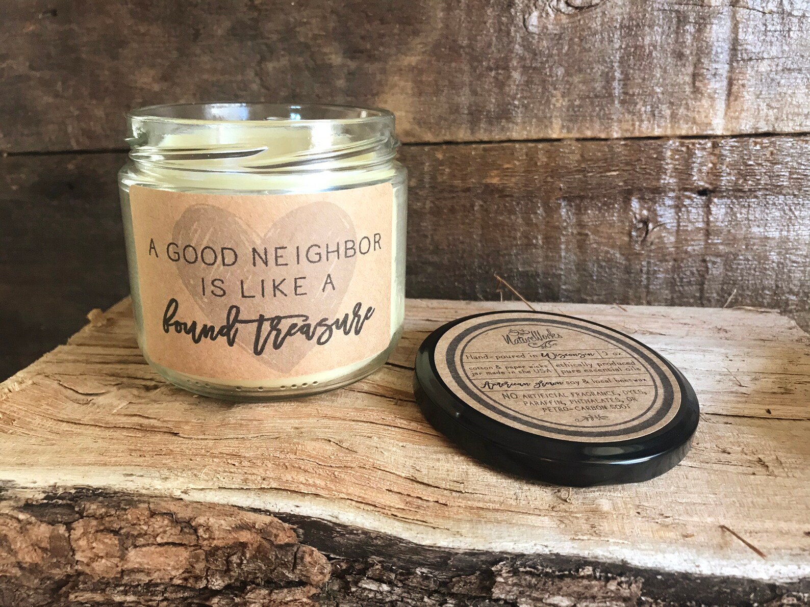 Neighbor Candle Thank You Neighbor Gift Good Neighbor Etsy