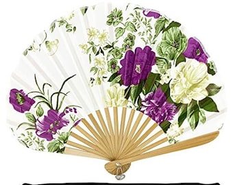 Folding Hand Held Fans,  Ascot Style Hand Held Fans AS26  (Include a Black pouch)