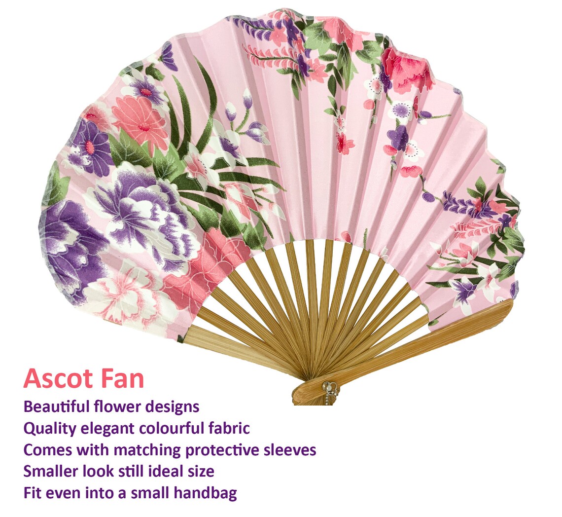 Folding Hand Held Fans Ascot Style Hand Held Fans Etsy UK