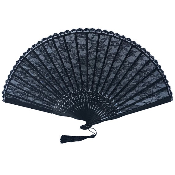 Lace hand held fans hotsell