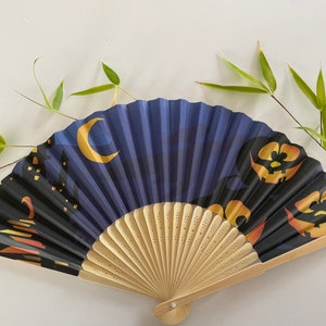 Halloween Paper Hand Fan: Handmade Bamboo Folding Fan