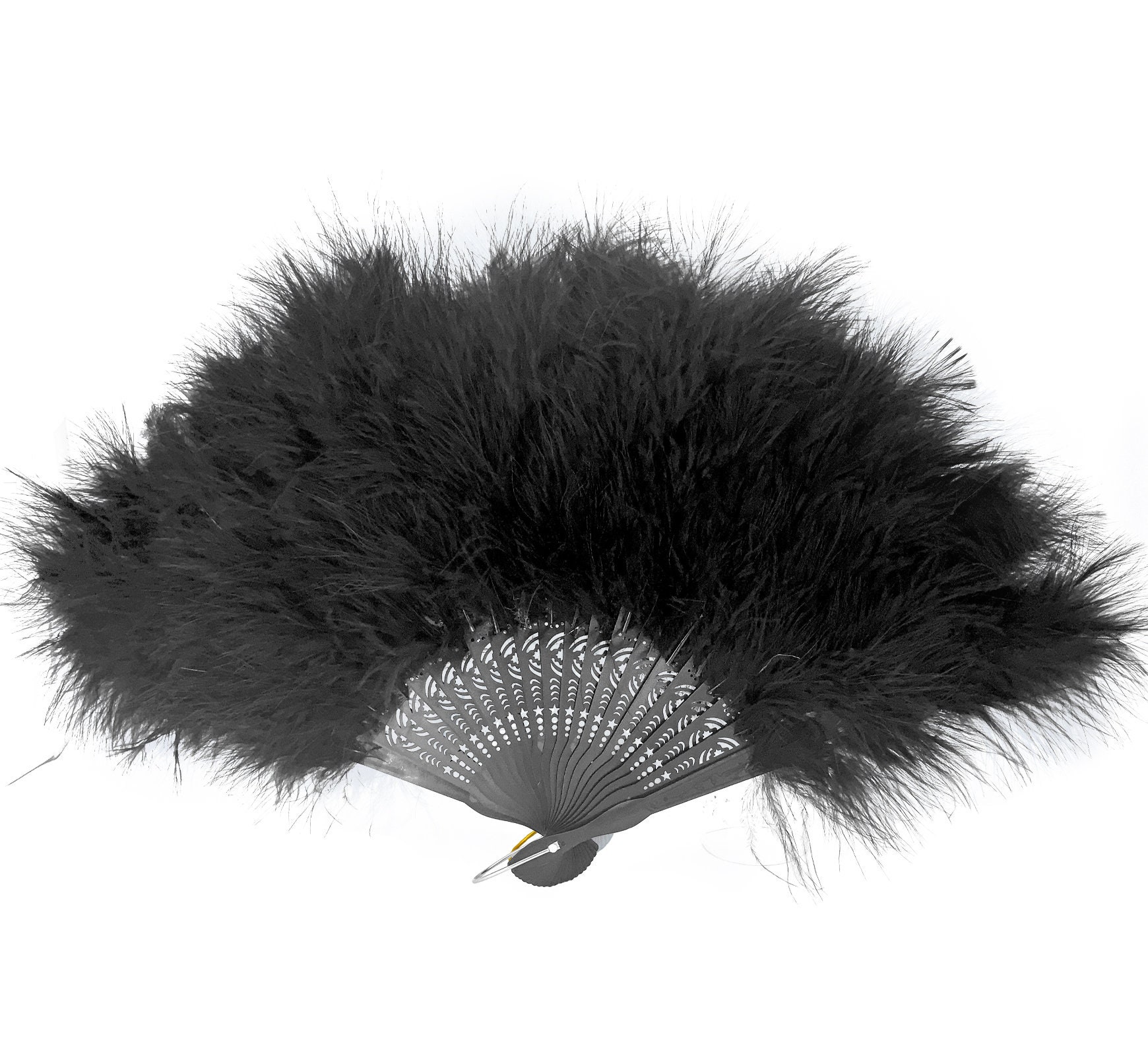 Handmade Gold Ostrich Feathers Bouquet Large Black Feathers