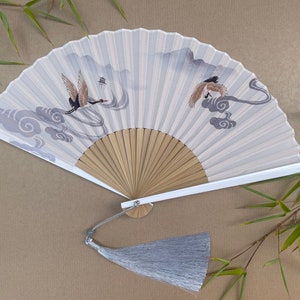 Handheld Folding Hand Fan with a Pouch and a Box Women Girls Durable Folding Fabric Hand Fan HQ Range