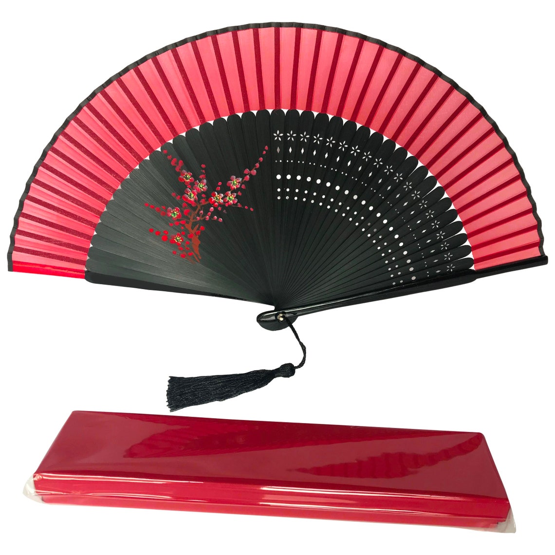 Handheld Folding Hand Fan a Beautiful Handcrafted Box a Soft Etsy