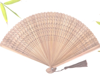ANTIQUE VICTORIAN 19th Century France Hand FAN With Mother
