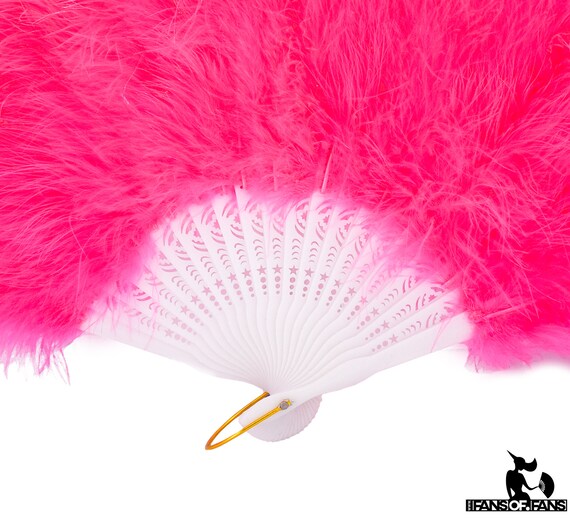 Feather Fan, Baby Pink Marabou Feather Fan 11 x 20 –