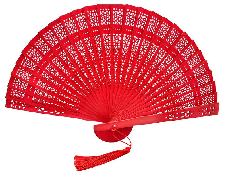 Wooden Hand Fans Etsy