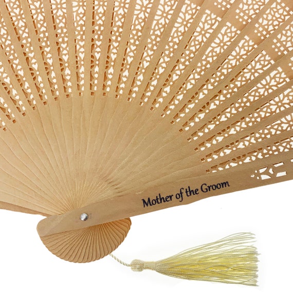 Custom Logo Wooden Small Folding Hand Fan With Organza Bag Perfect