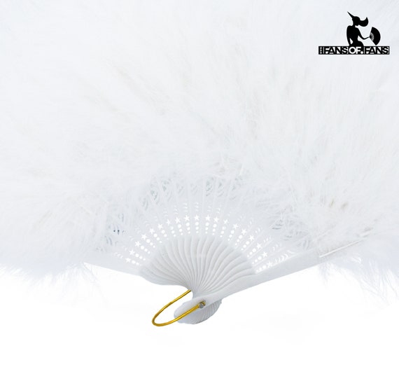 White Feather Fan, Marabou Feather Fans