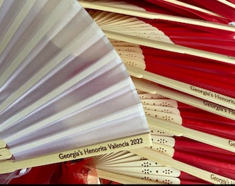 Engraved Personalized Hand Fans (Pack of 10): Wedding, Party Favors