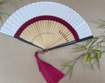 England Fan High Quality Handheld White & Red Folding Fan with a Pouch and Optional Gift Box Women Girls Durable Folding Fabric Hand Fan