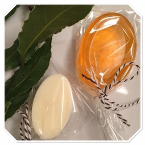 honey and argan oil shampoo bar and conditioner bar in Biodegradable cellophane wrapping image 1