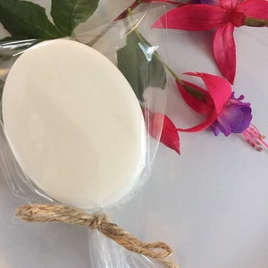 Unscented 85g goats milk soap, In Biodegradable cello wrap image 2