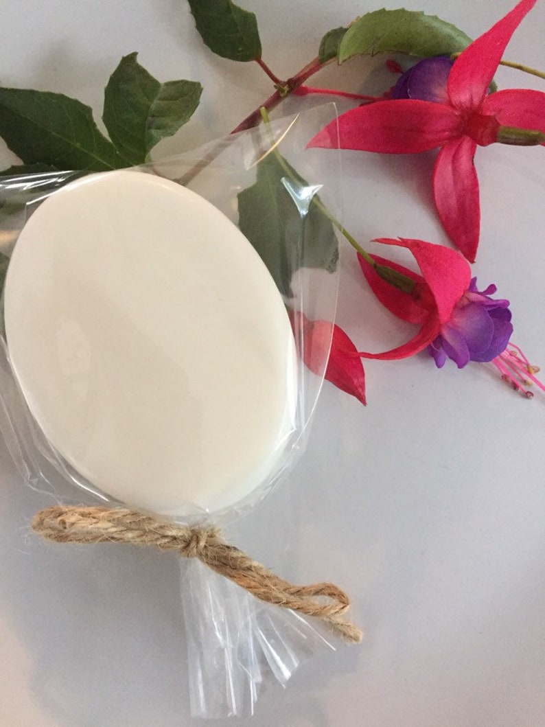 Unscented 85g goats milk soap, In Biodegradable cello wrap image 2
