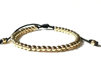 Gold-filled beaded bracelet necklace