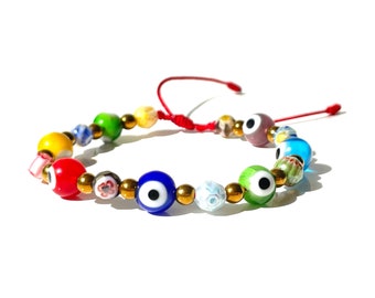 Gorgeous Multicolor Evil Eye Bracelet