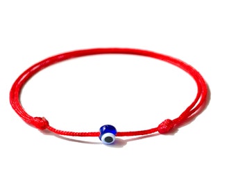 Simple evil eye red string bracelet Handmade-protection jewelry by Lucky Charms USA