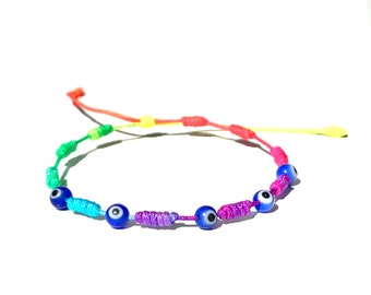Colorful Kids bracelet with adorable evil eyes the perfect gift to captivate your little one imagination, waterproof and made to last