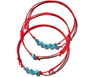 Evil eye red string bracelet