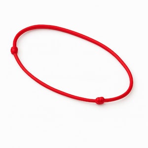 Dainty Red String Bracelet, Waterproof Satin Cord, Adjustable Friendship & Couple Bracelets, Good Luck Jewelry Gift