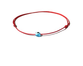 Dainty evil eye red string bracelet, handmade-evil eye-redline protection-bracelets-gifts by Lucky Charms USA