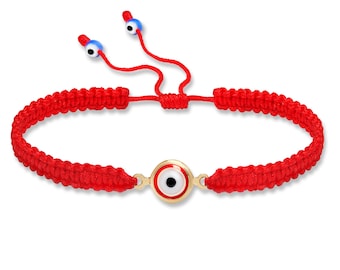 Red string evil eye protection bracelet, Handmade-good-luck-jewelry-gifts by Lucky Charms USA