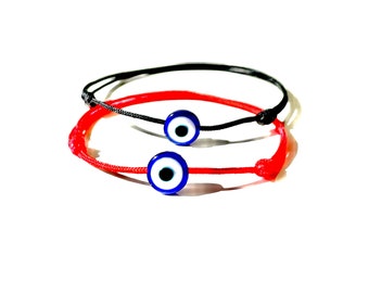 Evil Eye Red String Bracelet for Protection, Handmade Good-Luck Jewelry Gifts by Lucky Charms USA