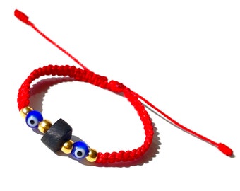 Baby Azabache evil eye red string protection and good luck bracelet for the little ones and for mom and siblings too