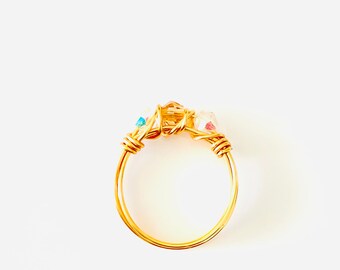 Ring Gold-filled Swarovski Glass