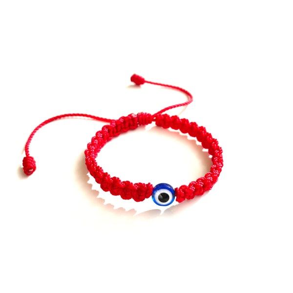 Blue evil eye red bracelet protection for baby boy girl kids men toddler couples women good-luck great gift easy to wear waterproof handmade