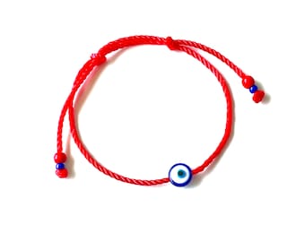 Evil eye Red String Protective Bracelet for Woman Man Kids and Babies Waterproof, Handmade Good-Luck Gift Made in USA Free Shipping