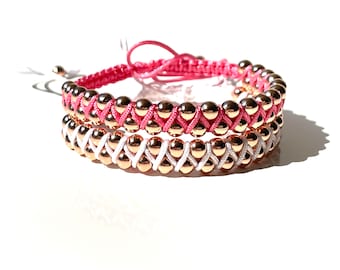 Divas Rose gold beaded bracelet