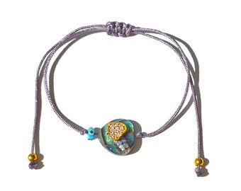 Abalone with heart bracelet
