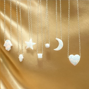Opal Necklaces Dainty Gift for Her, Opal-jewelry-gifts by Lucky Charms USA