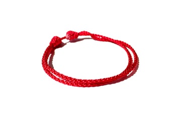 Luxurious red cord protection bracelet Handmade red string hilo rojo gifts by Lucky Charms USA