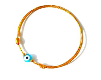 Gold String Evil Eye Bracelet Simple Everyday Good-Luck And protection Gift, Waterproof, Free Shipping