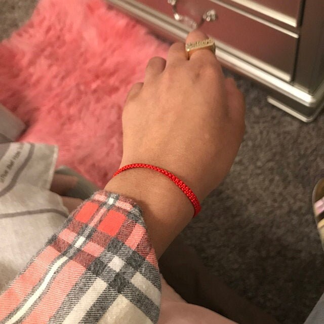 Red String Bracelet Woven, Red Kabbalah Bracelet for Protection