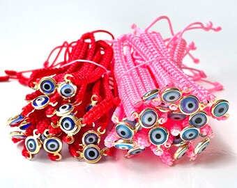 Wholesale 20pcs Pink Evil Eye Balls Dangle European Bracelet Charm Beads D328 