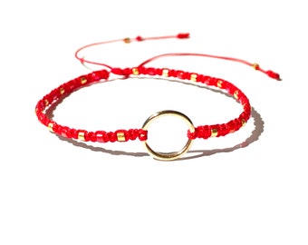 Circle of life golden hoop bracelet in handmade limited edition