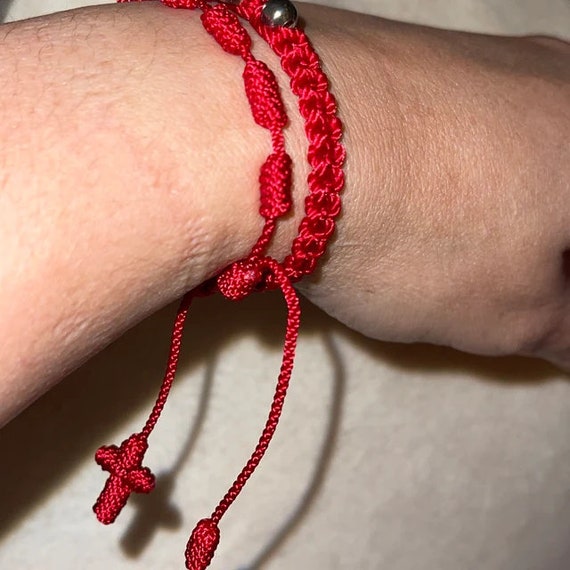 💖 Diy 7 Knots Lucky Red Bracelet, How to make Red String Kabbalah  Protection Bracelet